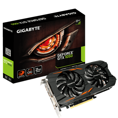 VGA Gigabyte Windforce GeForce&#174; GTX 1050 2GB GDDR5 128bit _N1050WF2OC-2GD _618S